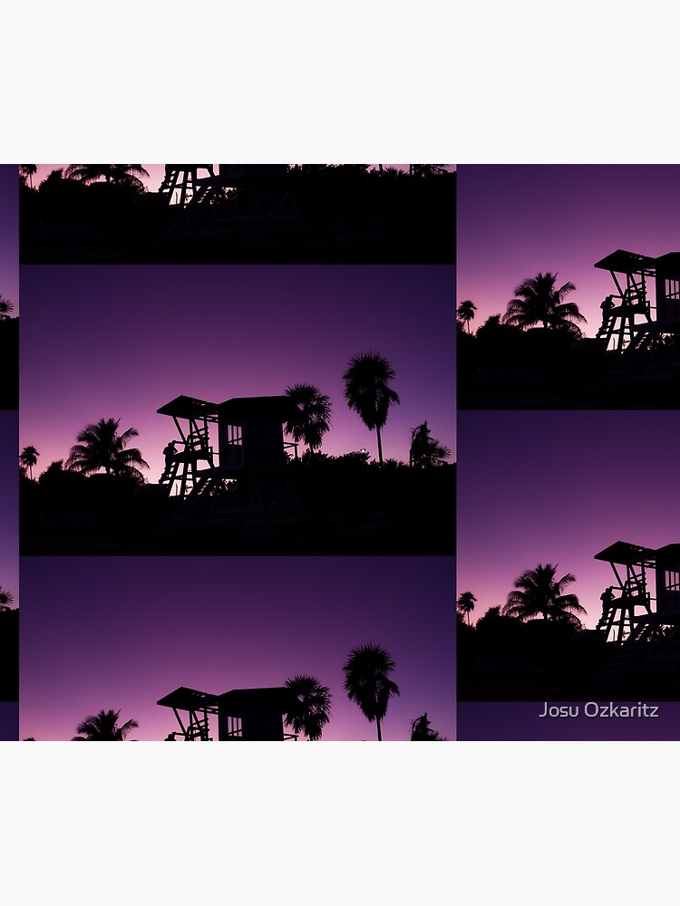 Baywatch tower silhouette sunset by Joshollywood