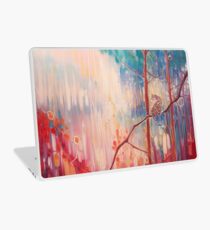Weaving Magic - an abstract leopard landscape art nouveau style Laptop Skin