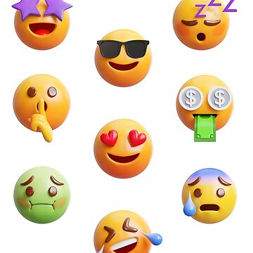 cursed emoji sticker pack Sticker for Sale by dividedlines