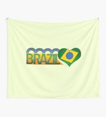 I Love Brazil Wall Tapestry