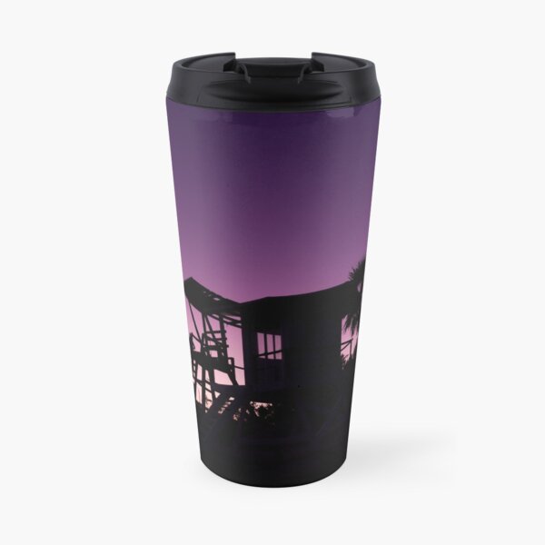 Baywatch tower silhouette sunset Travel Mug