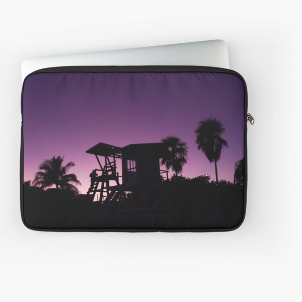 Baywatch tower silhouette sunset Laptop Sleeve