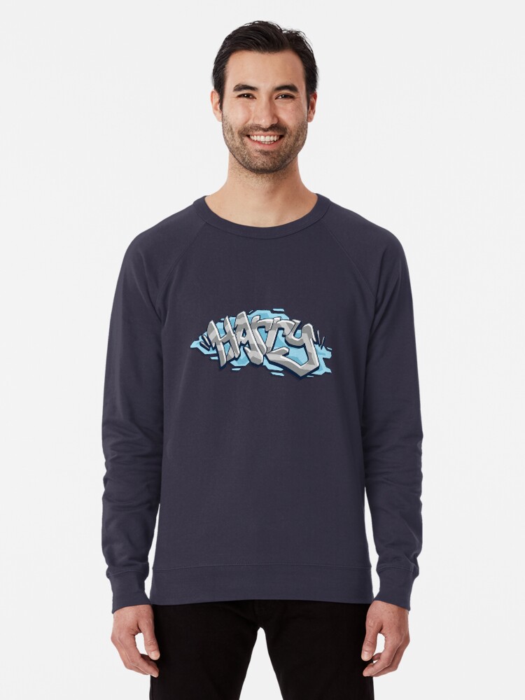 Harry Graffiti Lettering Lightweight Sweatshirt By Namegraffiti Redbubble