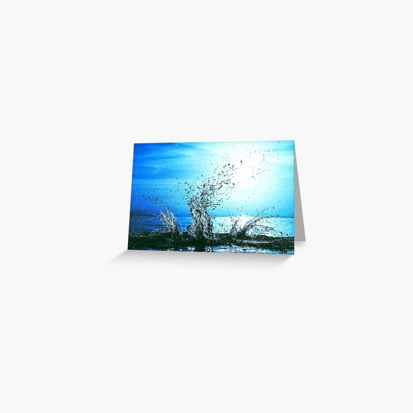 Blue water splash Greeting Card