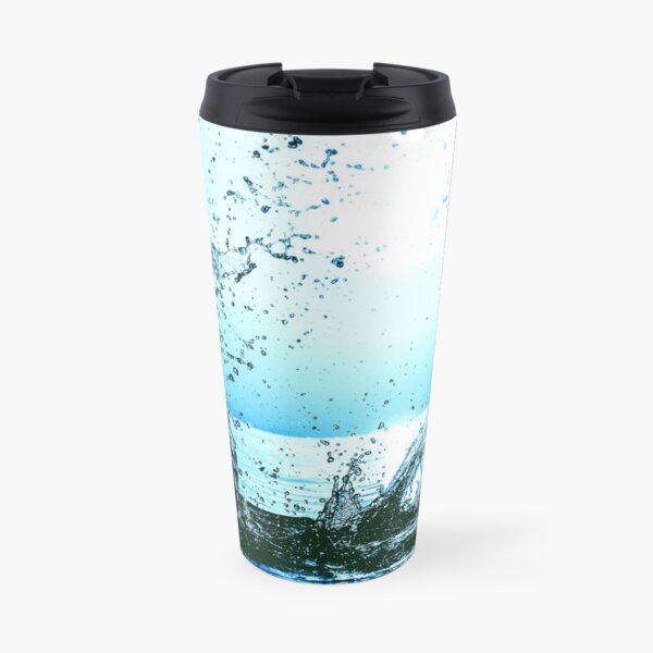 Blue water splash Travel Mug