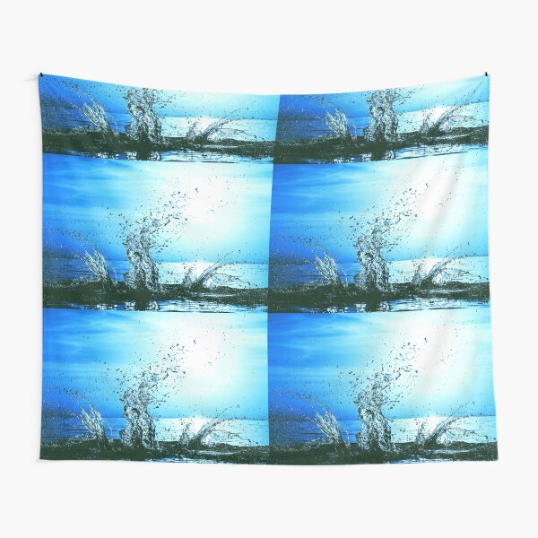 Blue water splash Tapestry
