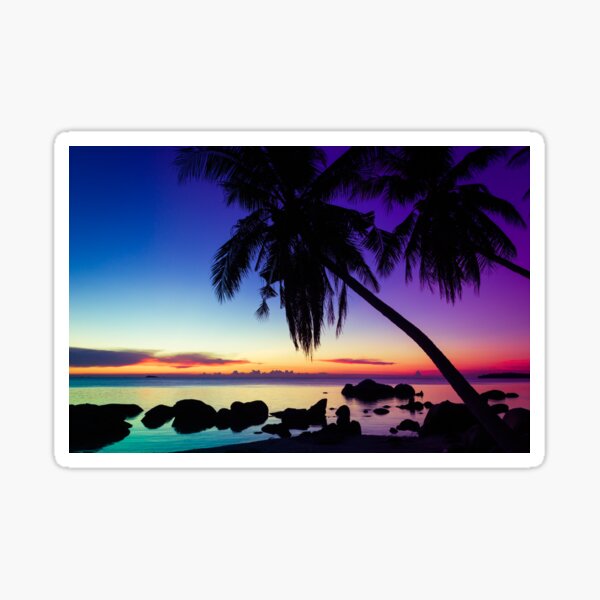 Fantasy sunset landscape Thailand Sticker