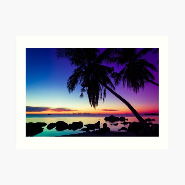 Fantasy sunset landscape Thailand Art Print