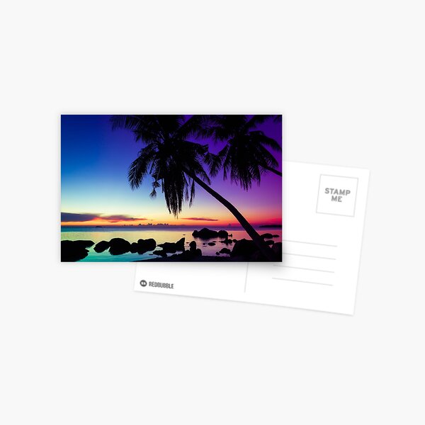 Fantasy sunset landscape Thailand Postcard