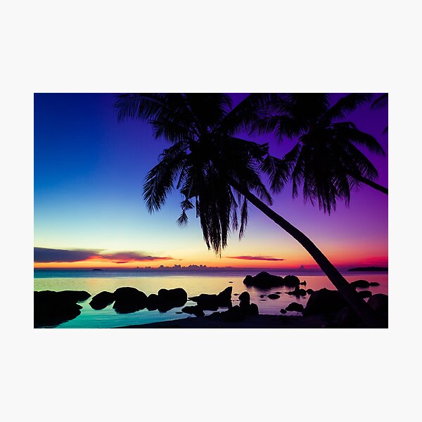 Fantasy sunset landscape Thailand Photographic Print