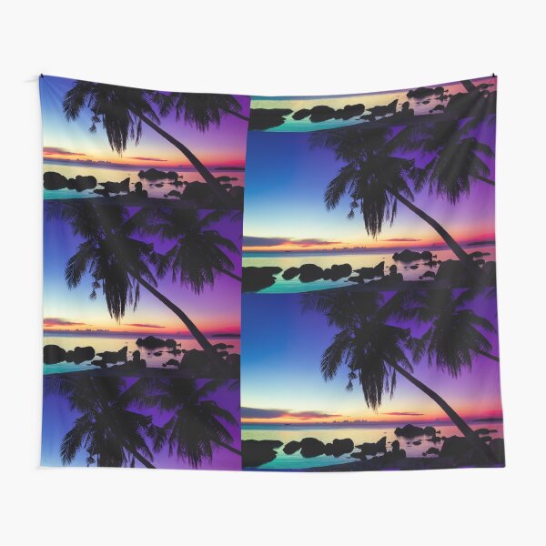 Fantasy sunset landscape Thailand Tapestry