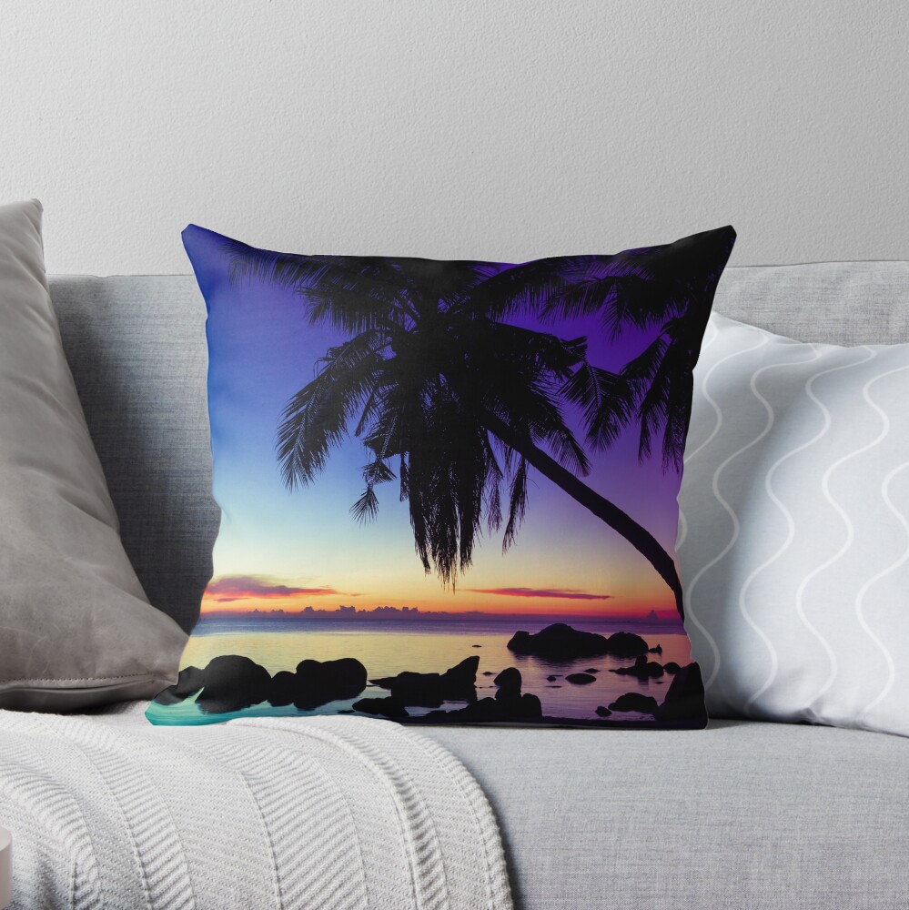 Fantasy sunset landscape Thailand Throw Pillow