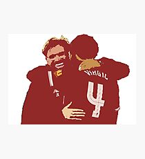 Klopp hugging Van Dijk Photographic Print