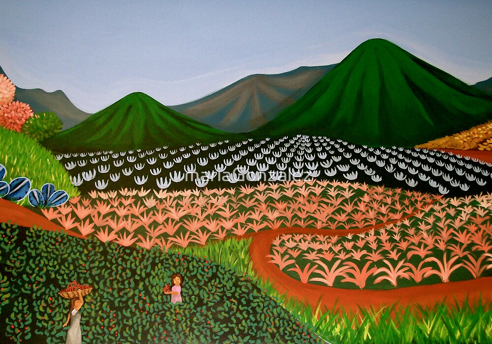 " FINCA SAN. IGNACIO ( Nicaraguan Folk Art.)" by mariaGonzalez Redbubble