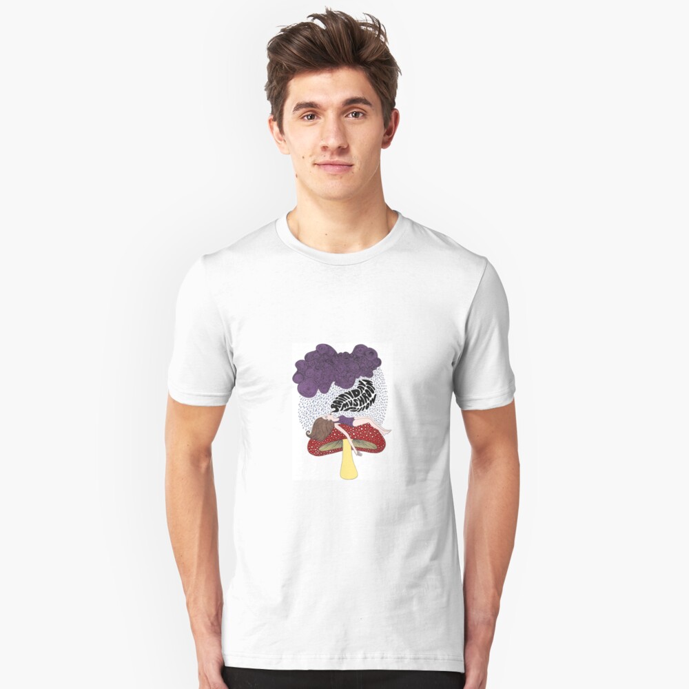 Strawberry Alarm Clock Rainy Day Mushrooms Pillow T Shirt By