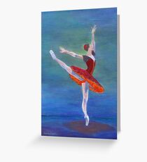 Red Ballerina Greeting Card