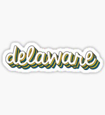 Delaware Retro Sticker