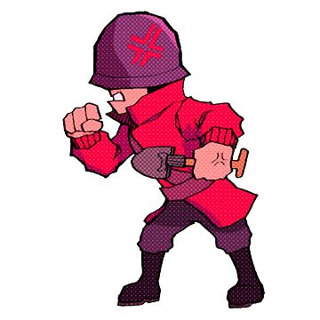 RED Soldier Angry Sticker for Sale by AntlerGrave