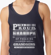 I'm a Proud Grandpa of freaking Awesome Grandsons Men's Tank Top