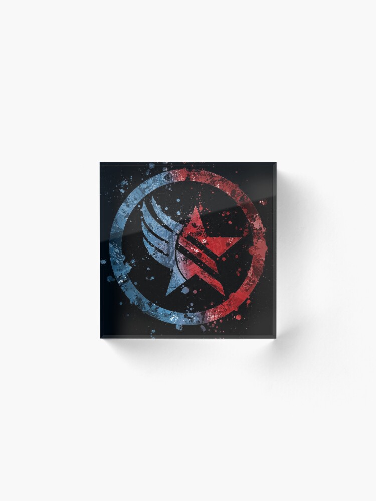 Alternate view of Mass Effect Renegade/Paragon Combo Splatter Acrylic Block