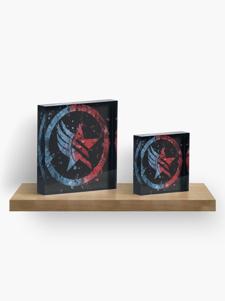 Alternate view of Mass Effect Renegade/Paragon Combo Splatter Acrylic Block
