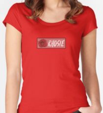 Rho Psi Eta "Rhosie" - Salmon Rose Women's Fitted Scoop T-Shirt