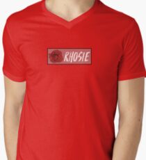 Rho Psi Eta "Rhosie" - Salmon Rose Men's V-Neck T-Shirt