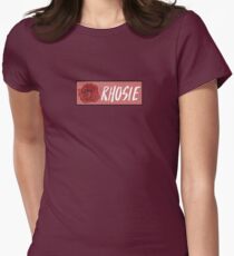 Rho Psi Eta "Rhosie" - Salmon Rose Women's Fitted T-Shirt
