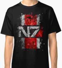 Mass Effect N7 Splatter Classic T-Shirt