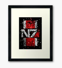 Mass Effect N7 Splatter Framed Print