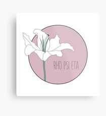 Rho Psi Eta Lily - Dusty Pink Metal Print