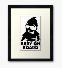 Baby on board new sticker 2018 cute fun Framed Print