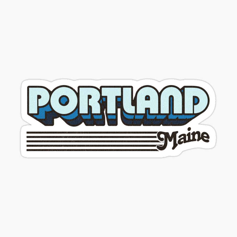 Portland, Maine | Retro Stripes Sticker