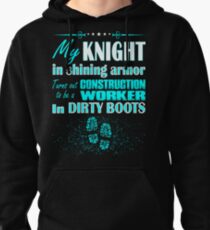 Knight Shining Armor Construction Worker Boots Tee Pullover Hoodie