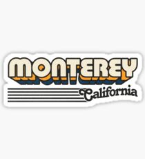 Monterey, California | Retro Stripes Sticker