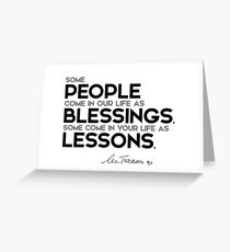 people: blessings, lessons - mother teresa Greeting Card