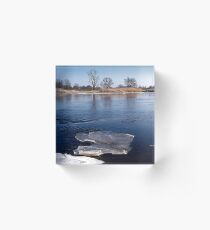 The Arctic, between Poland & Germany Acrylic Block