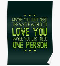 Just One Person Poster