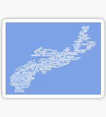Nova Scotia Word Art Sticker