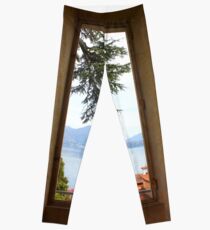 A Pine Branch over the Red roof through the Window 2011 Leggings