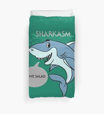 Sharkasm Ich liebe Salat Shark Art Shark Zähne Shark Bite Shark Geburtstag Party Geschenk Bettbezug