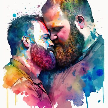 "Gay Bears in Love" Art Print for Sale by ai4bears | Redbubble