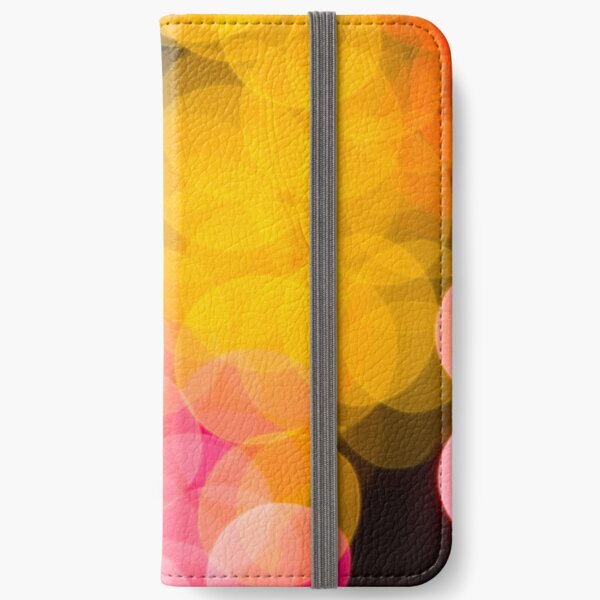 Bokeh abstract pink yellow circles iPhone Wallet
