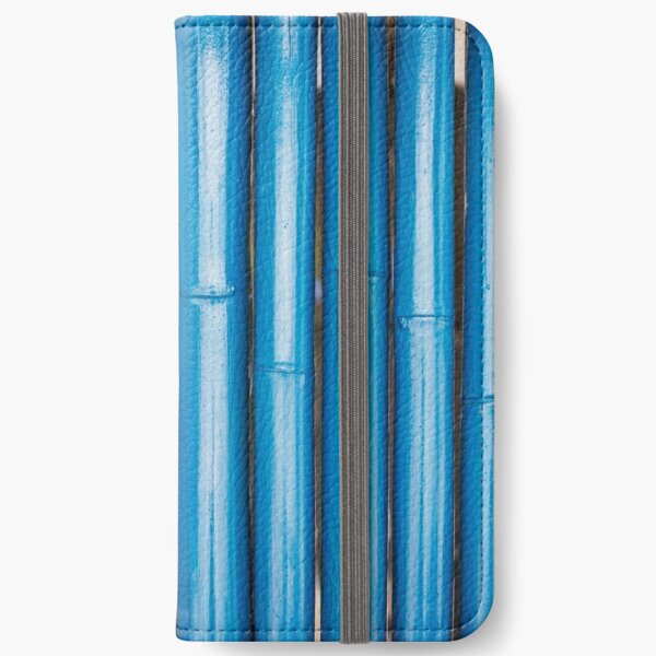 Blue bamboo canes background iPhone Wallet