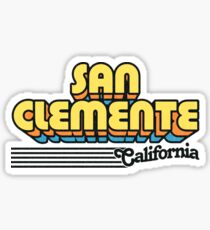 San Clemente, California | Retro Stripes Sticker