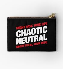 Chaotic Neutral Alignment Meme Might Save Your Life Might Steal Your Wife Studio Pouch