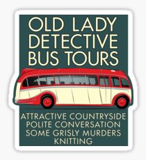 Old Lady Detective Bus Tours Sticker