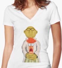 Bunsen and Beaker Women's Fitted V-Neck T-Shirt