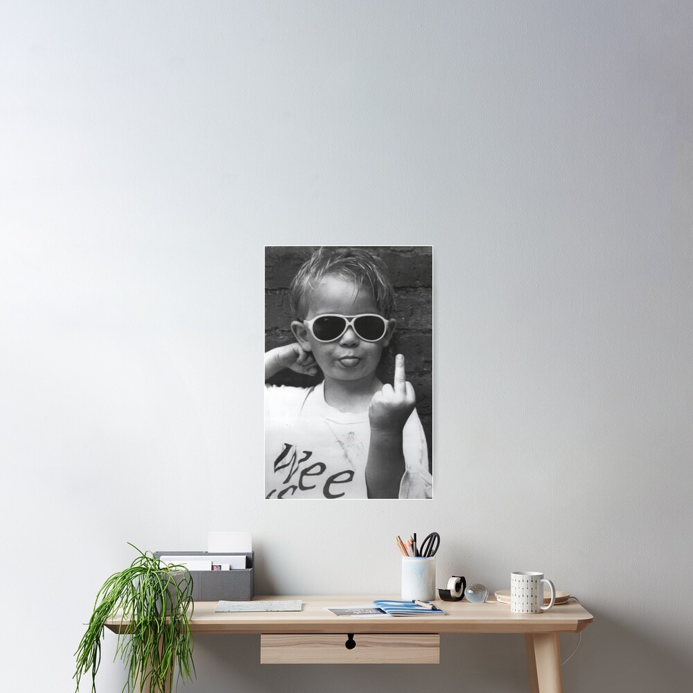 Boy Sticking His Tongue Out Poster