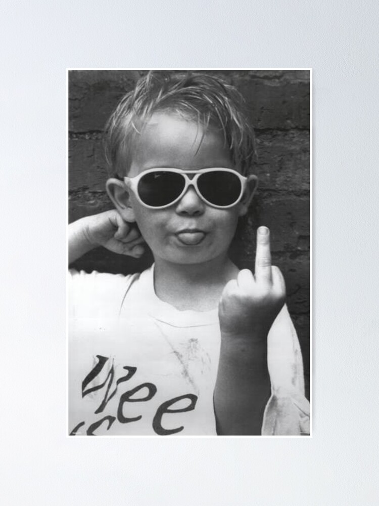 Alternate view of Boy Sticking His Tongue Out Poster